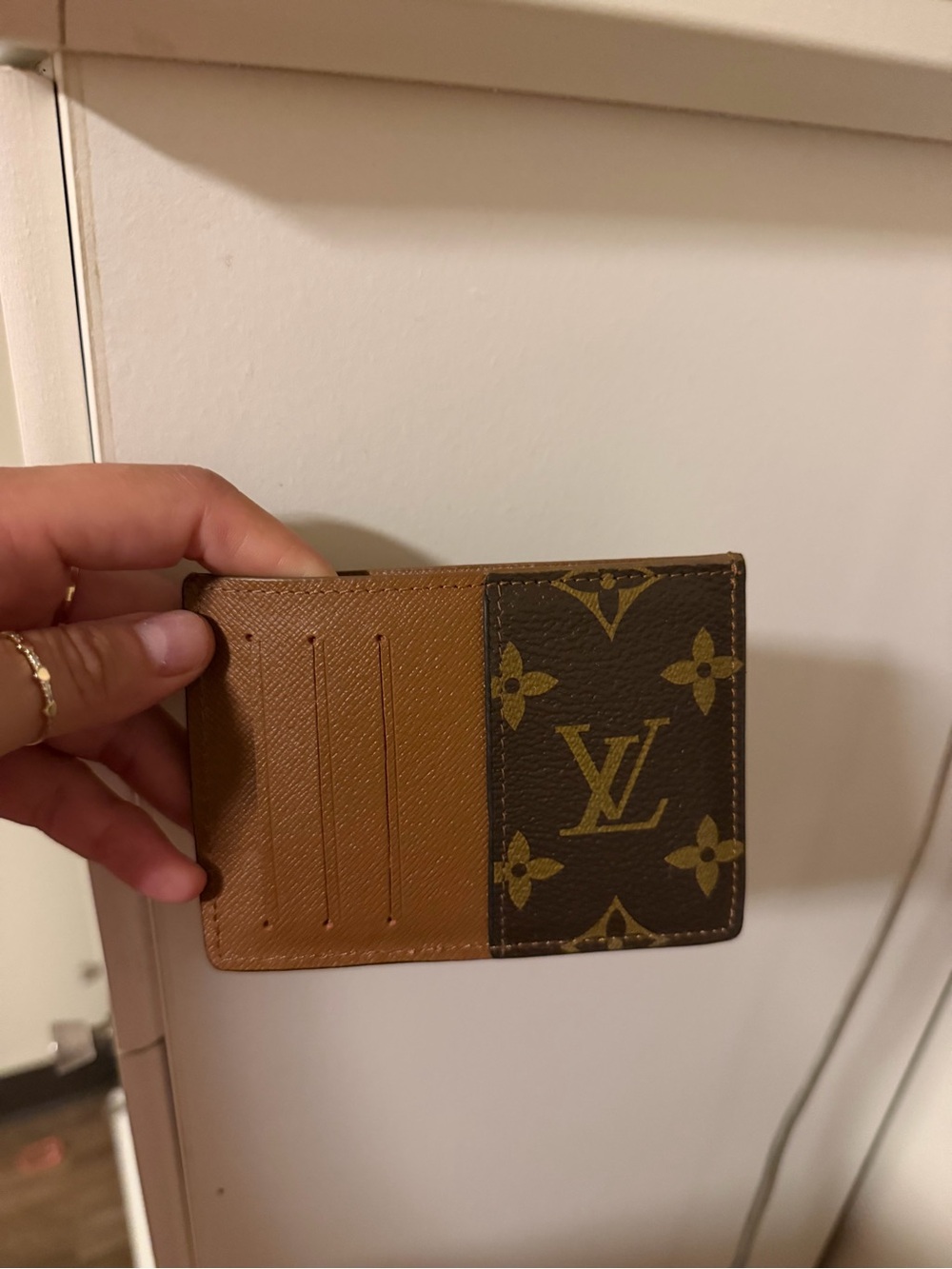 Louis Vuitton Monogram Brown and Tan Card Holder